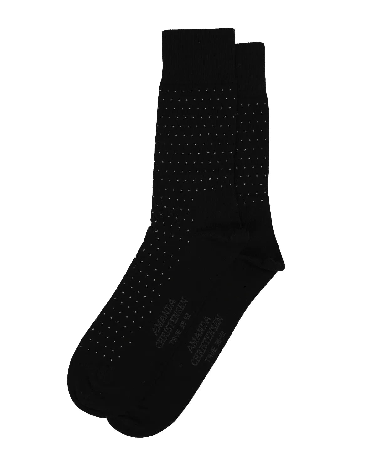 3 PAIR - True Dot Pattern Combed Cotton Blend Italian Mid Calf Socks (Choice of Colors) by Amanda Christensen
