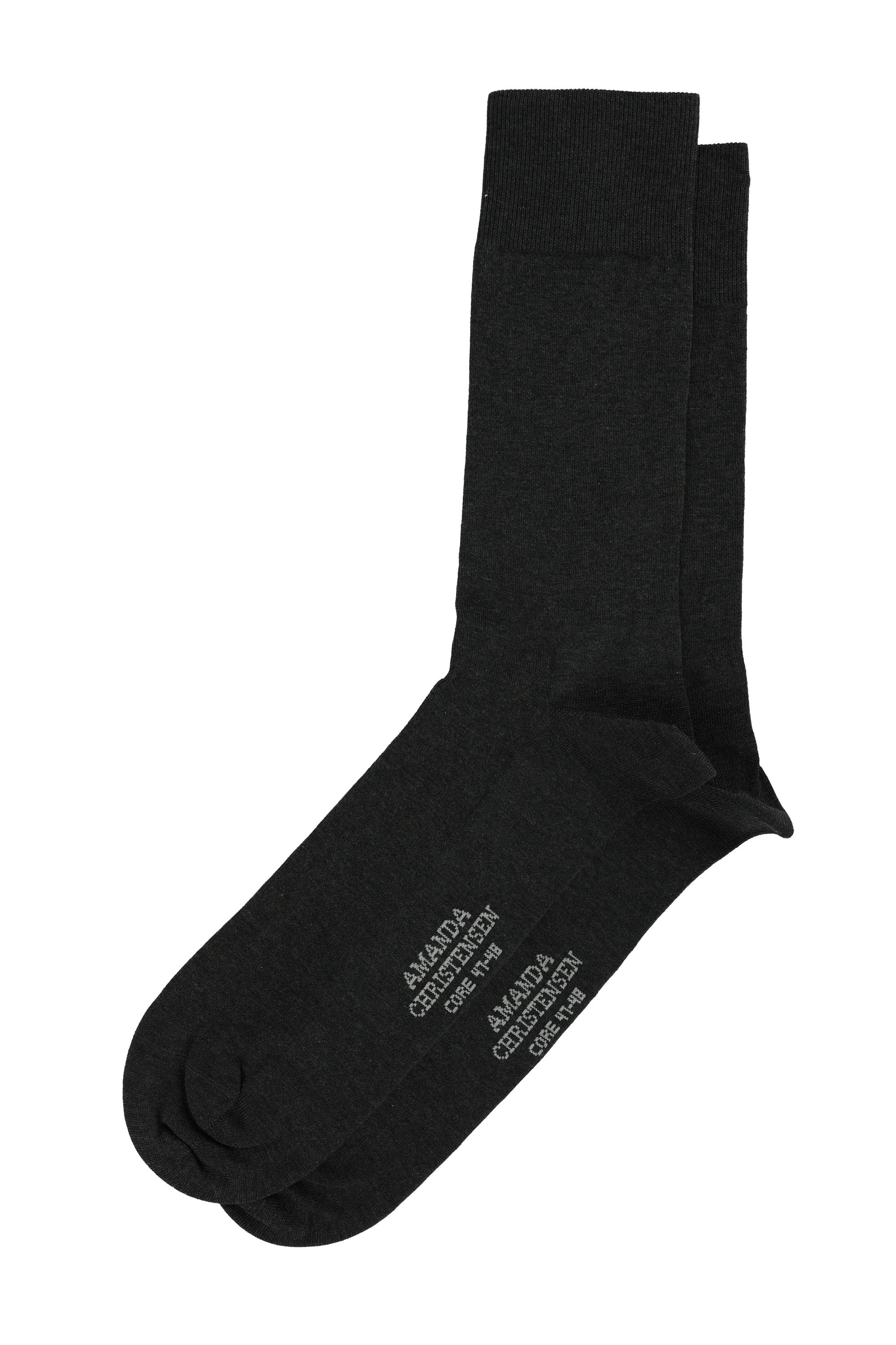 3 PAIR - Core Mercerized Cotton Italian Mid Calf Socks (Choice of Colors) by Amanda Christensen