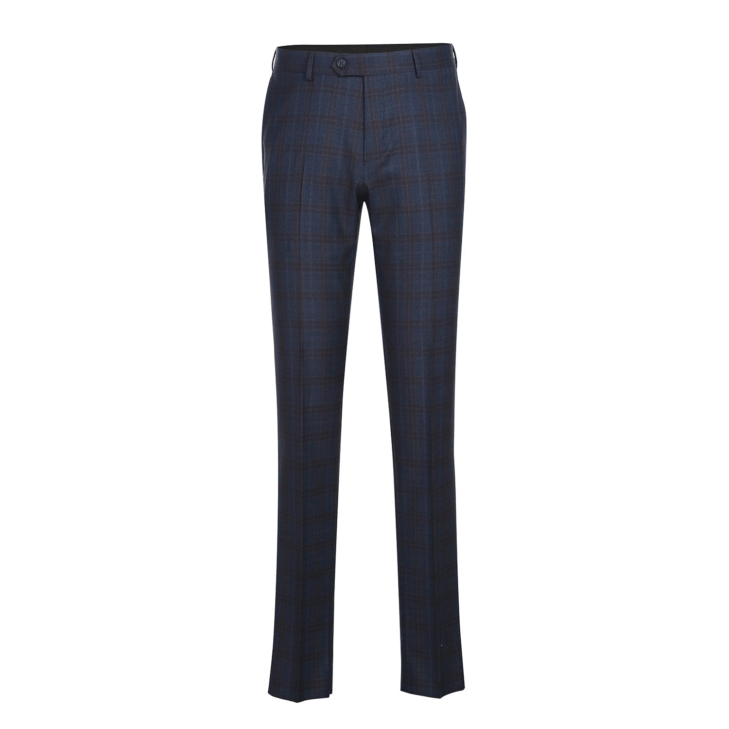 Wool Stretch Single Breasted SLIM FIT Suit in Dark Blue and Burgundy Check (Short, Regular, and Long Available) by English Laundry