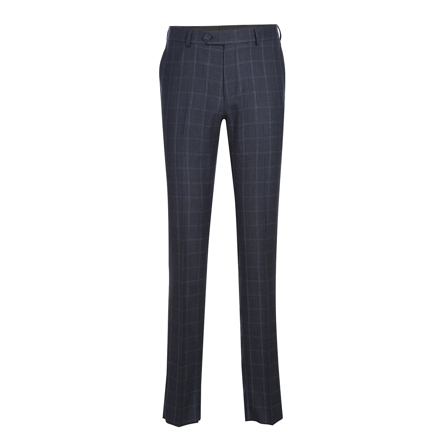 Wool Stretch Single Breasted SLIM FIT Suit in Navy Check (Short, Regular, and Long Available) by English Laundry