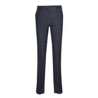 Wool Stretch Single Breasted SLIM FIT Suit in Navy Check (Short, Regular, and Long Available) by English Laundry