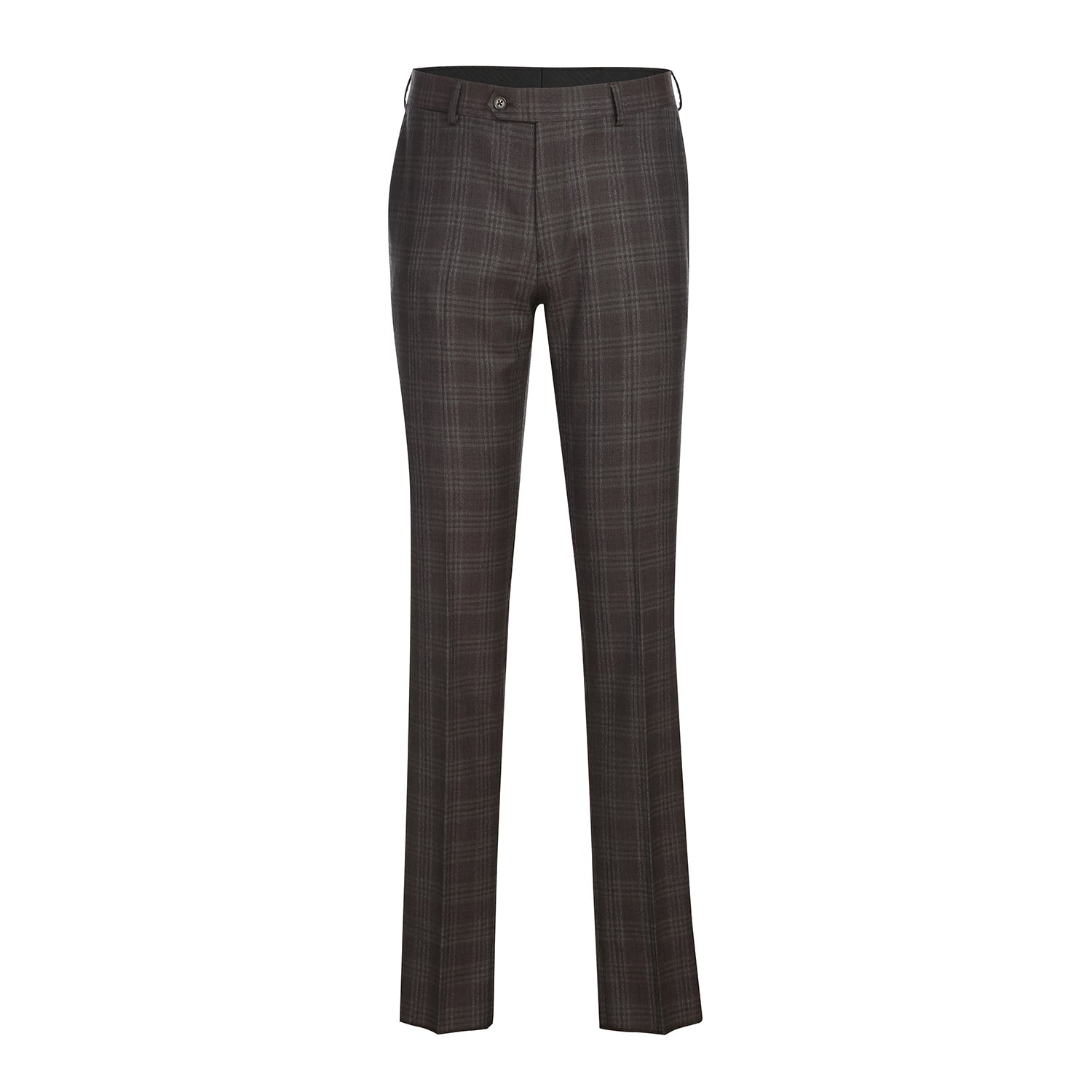 Wool Stretch Single Breasted SLIM FIT Suit in Brown Check (Short, Regular, and Long Available) by English Laundry