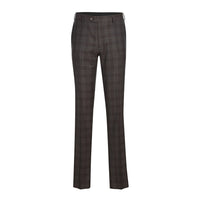Wool Stretch Single Breasted SLIM FIT Suit in Brown Check (Short, Regular, and Long Available) by English Laundry