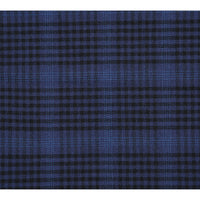 Single Breasted SLIM FIT Half Canvas Knit Soft Jacket in Navy and Blue Plaid (Size 42 Short) by Pelago