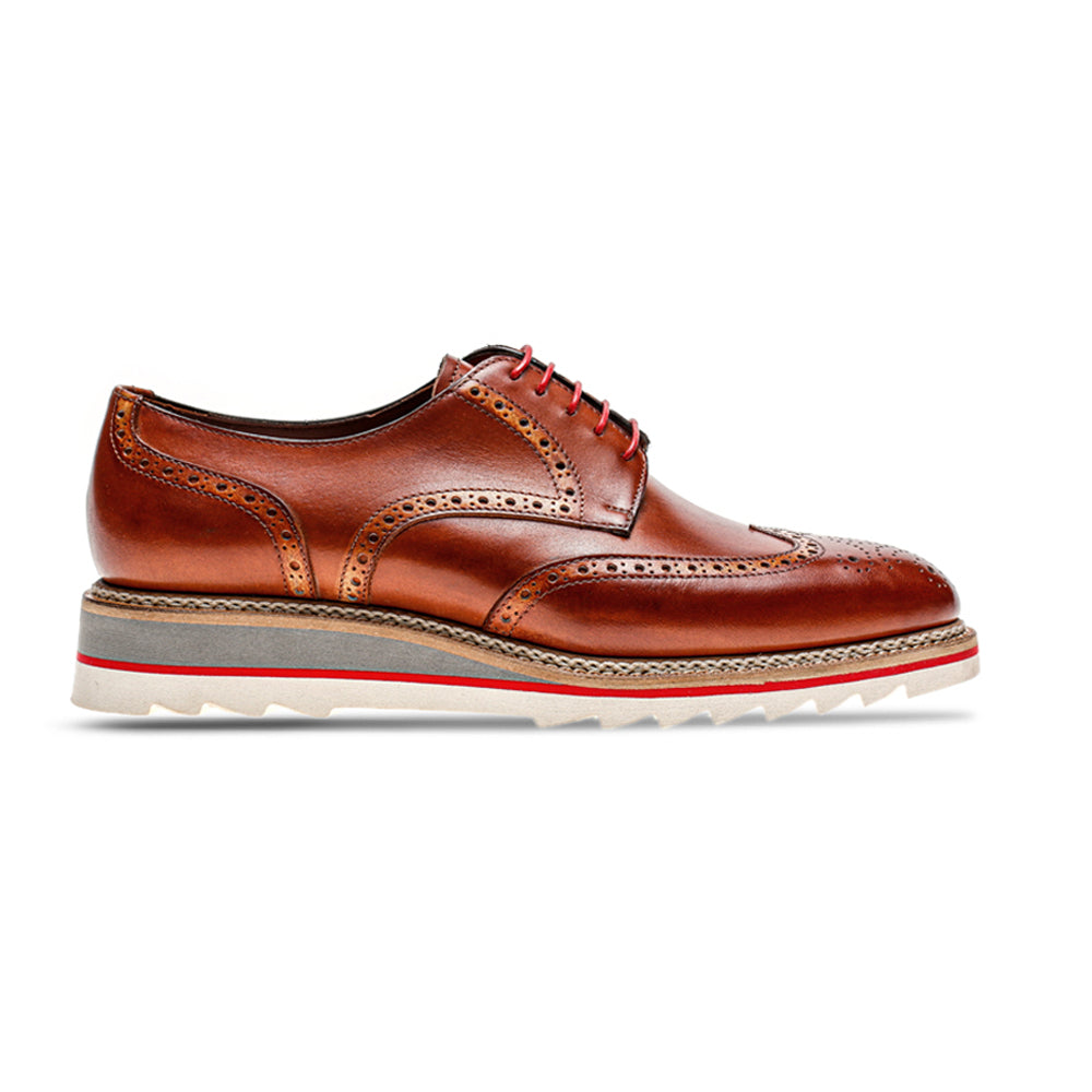 Amsterdam Calfskin Derby in Crust Tan Inglese by Jose Real