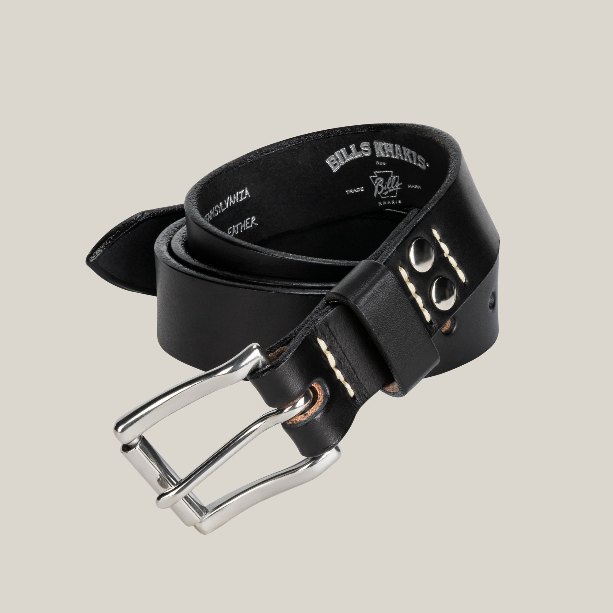 Original Bridle Leather Belt in Black by Bills Khakis