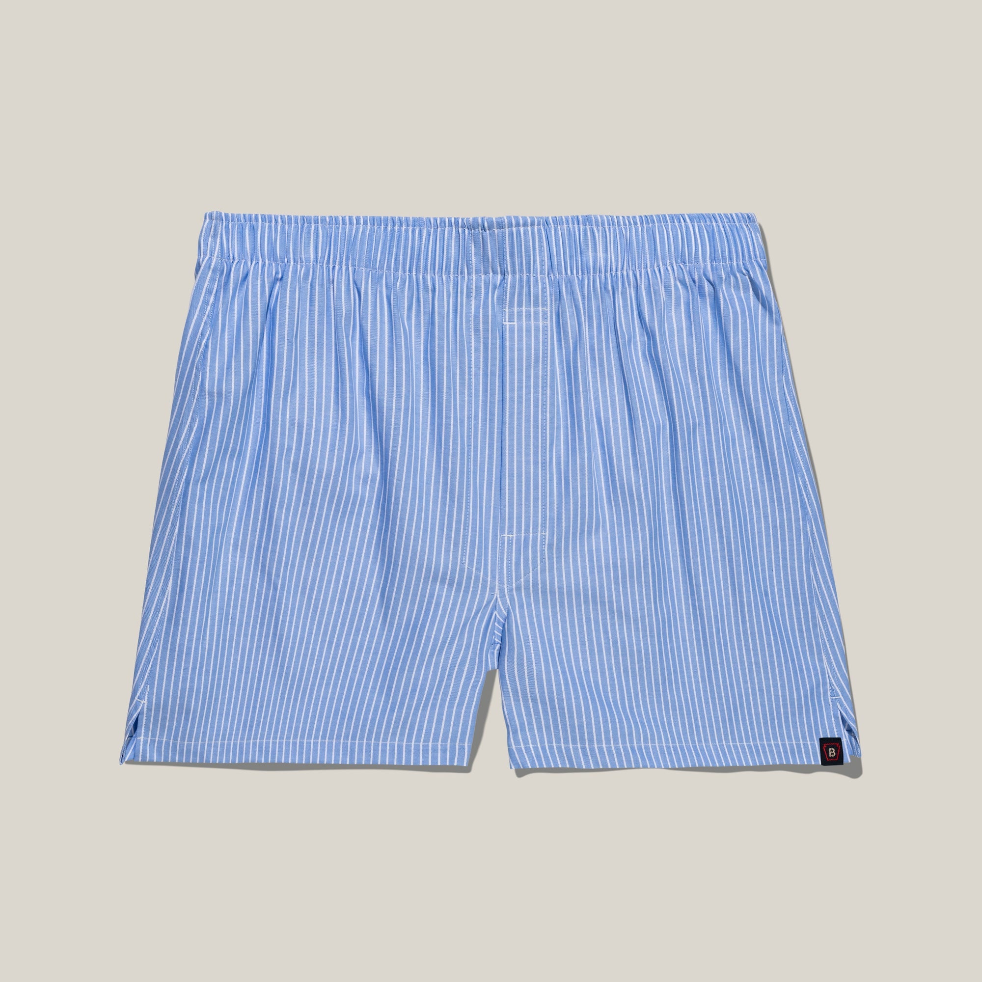 University Stripe Cotton Boxer in Light Blue and White by Bills Khakis
