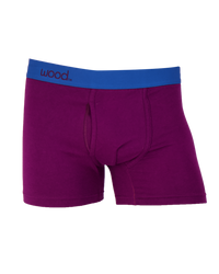 Boxer Brief w/ Fly in Dark Purple by Wood Underwear
