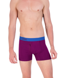Boxer Brief w/ Fly in Dark Purple by Wood Underwear