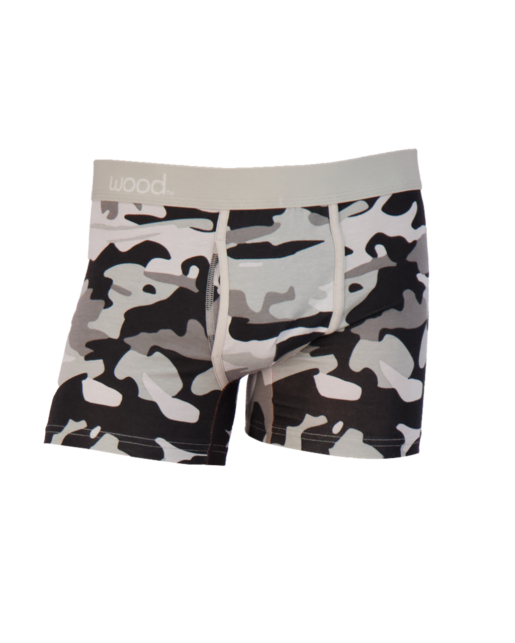 Boxer Brief w/ Fly in Ghost Camo by Wood Underwear