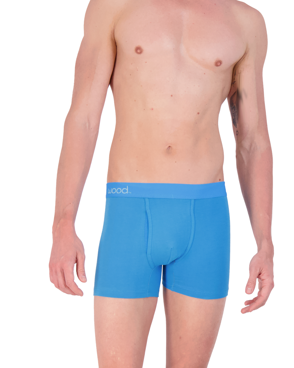 Boxer Brief w/ Fly in Swedish Blue by Wood Underwear