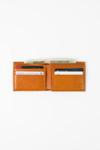 Bi-Fold Wallet in Modern Saddle by Moore & Giles
