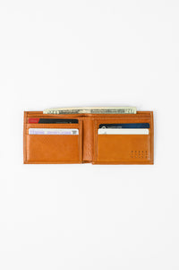 Bi-Fold Wallet in Modern Saddle by Moore & Giles