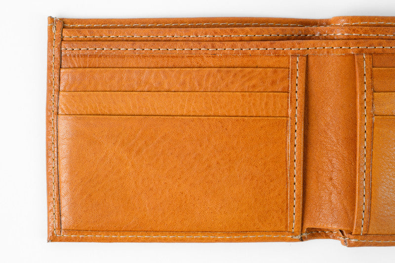 Bi-Fold Wallet in Modern Saddle by Moore & Giles