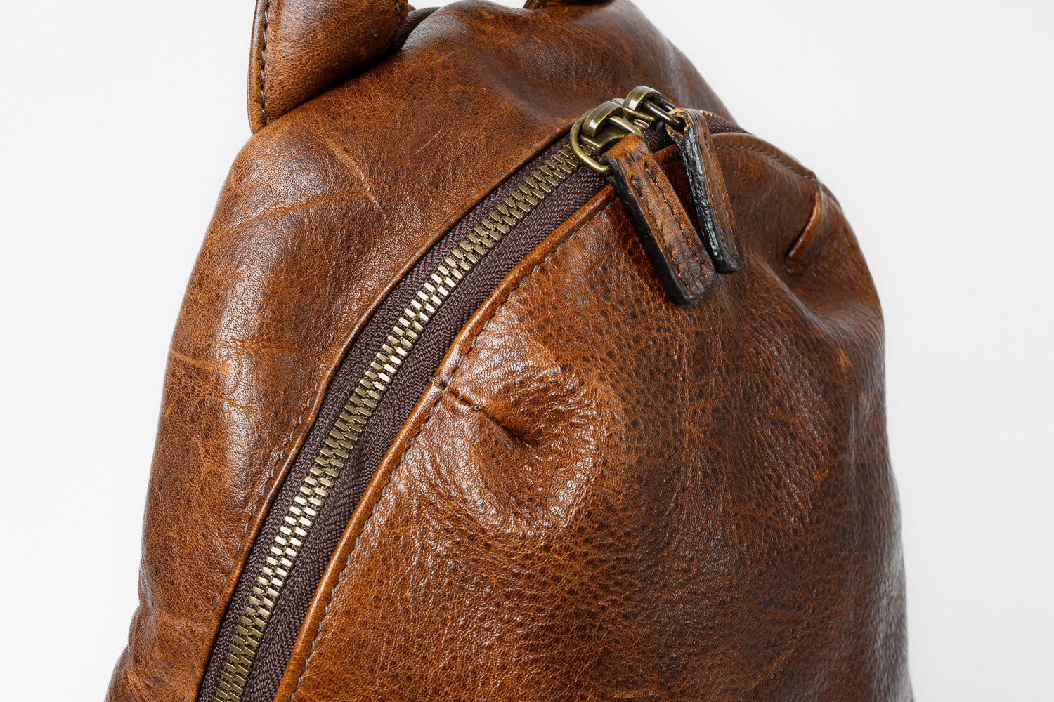 Brennan Rucksack in Titan Milled Brown by Moore & Giles