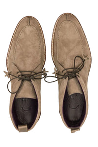 Campo High Italian Sueded Goatskin Chukka Boot in Taupe by Zelli Italia