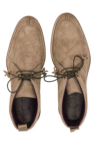Campo High Italian Sueded Goatskin Chukka Boot in Taupe by Zelli Italia