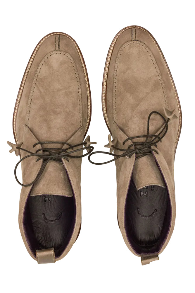 Campo High Italian Sueded Goatskin Chukka Boot in Taupe by Zelli Italia
