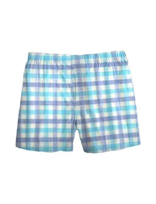Multi Pack Classic Assorted Plaid Full Make Cotton Poplin Boxer Shorts (5 Pack) (Average Sizing) by Batton