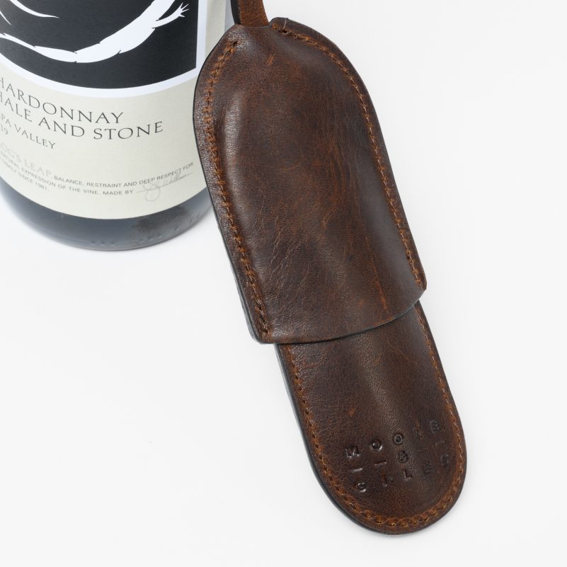 Corkscrew Sleeve with Wine Key in Baldwin Oak by Moore & Giles