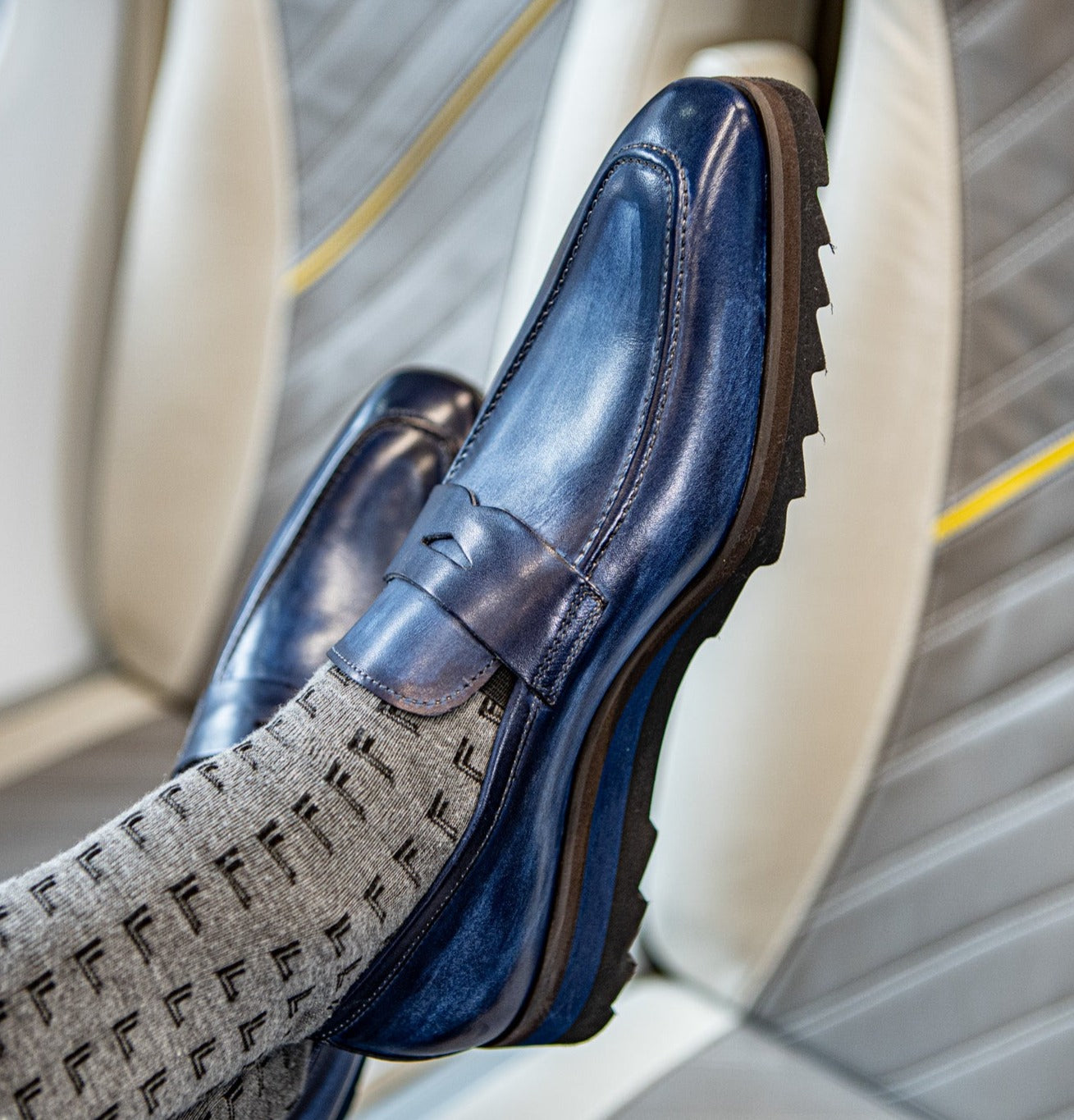 Amberes Sport Loafer in Deep Blue by Jose Real