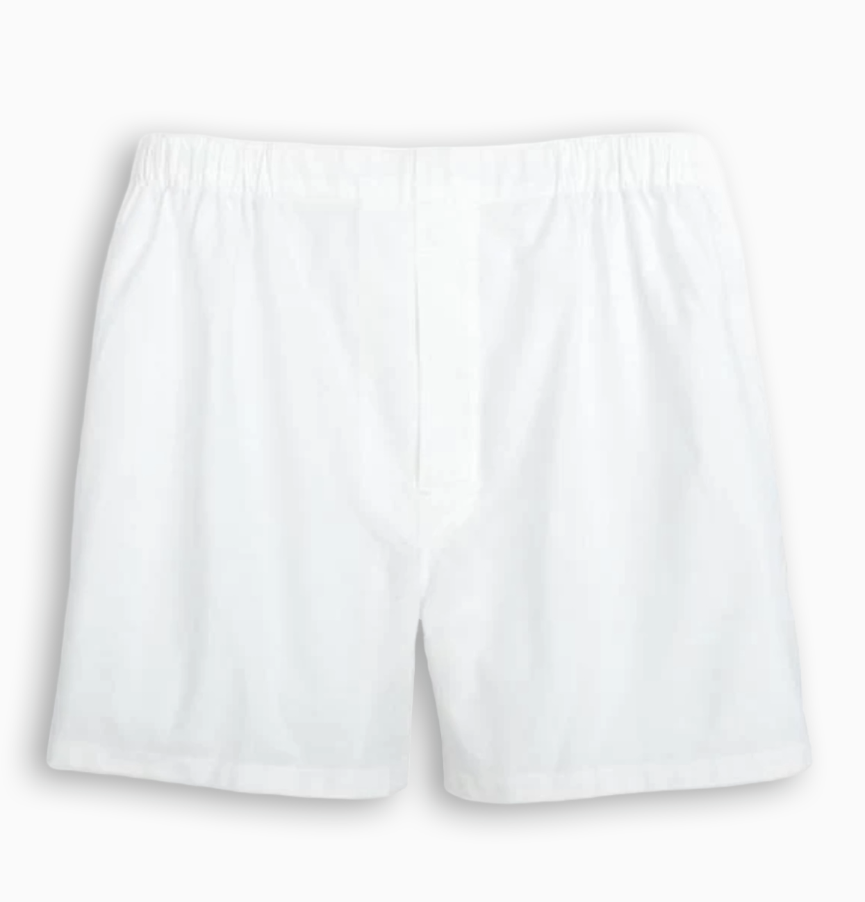 'Denver' Solid Pinpoint Poplin Full Make Cotton Boxer Shorts in White (5 Pack) by Batton