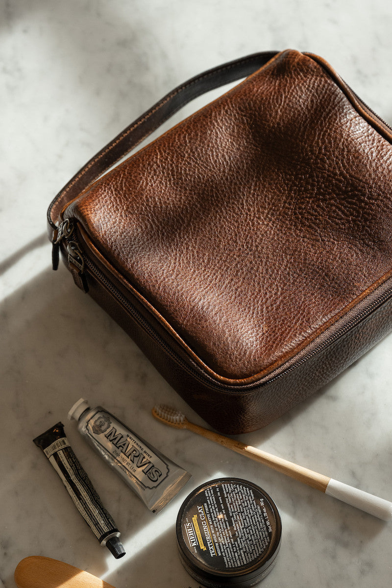 Donald Wash Kit in Titan Milled Brown by Moore & Giles