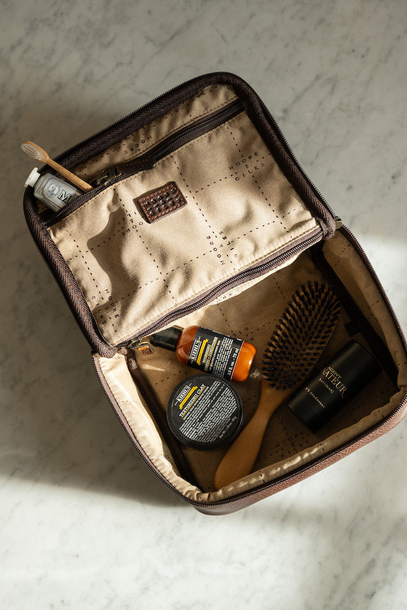 Donald Wash Kit in Titan Milled Brown by Moore & Giles