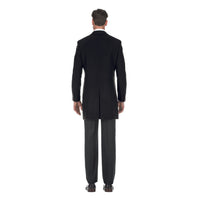 Black Wool Blend SLIM FIT Topcoat (Regular, Short, & Long Lengths) by English Laundry