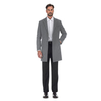 Wool Blend SLIM FIT Single Breasted Top Coat in Grey (Size 44 Regular) by English Laundry