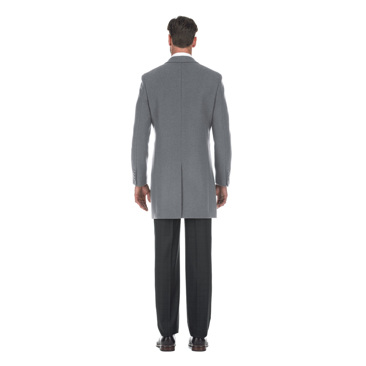 Wool Blend SLIM FIT Single Breasted Top Coat in Grey (Size 44 Regular) by English Laundry