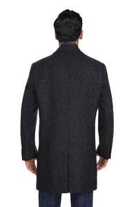 Wool Blend SLIM FIT Overcoat with Removable Quilted Lining in Navy (Regular, Short, & Long Lengths) by English Laundry
