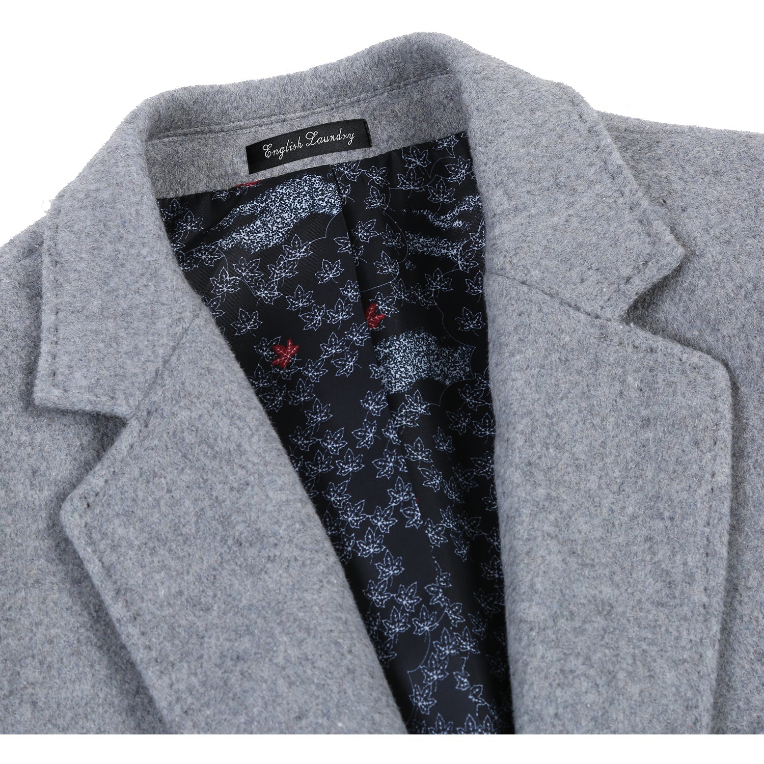 Light Grey Wool Blend SLIM FIT Topcoat (Regular, Short, & Long Lengths) by English Laundry