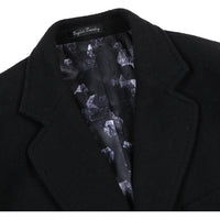 Black Wool Blend SLIM FIT Topcoat (Regular, Short, & Long Lengths) by English Laundry