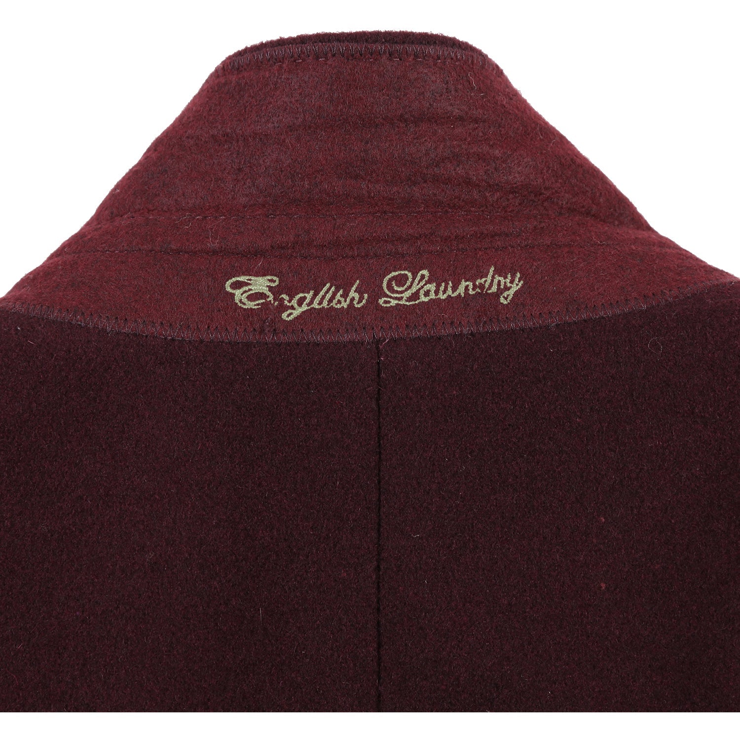 Wool Blend SLIM FIT Single Breasted Top Coat in Burgundy (Regular & Long Lengths) by English Laundry