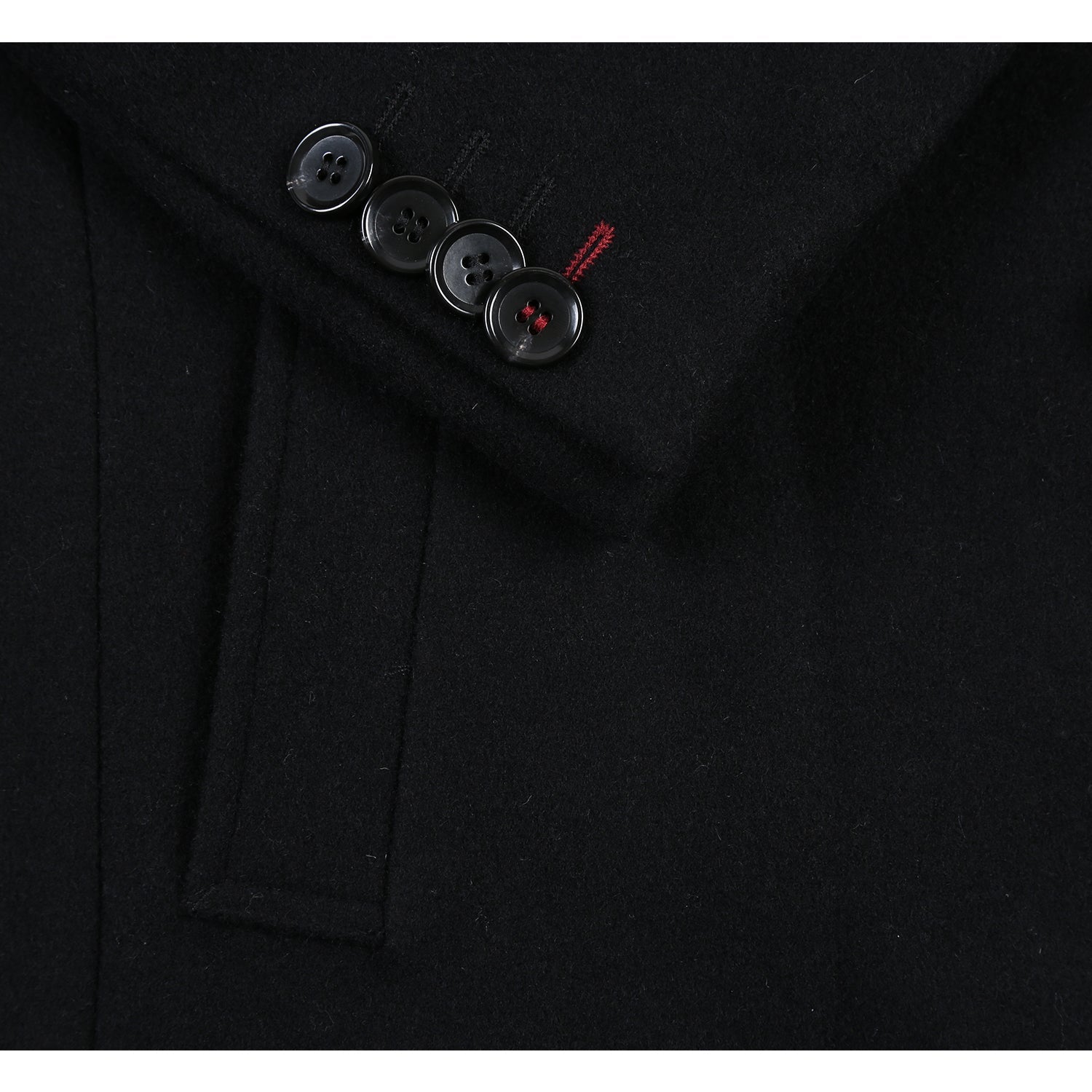 Wool Blend SLIM FIT Single Breasted Top Coat in Black (Regular, Short, & Long Lengths) by English Laundry