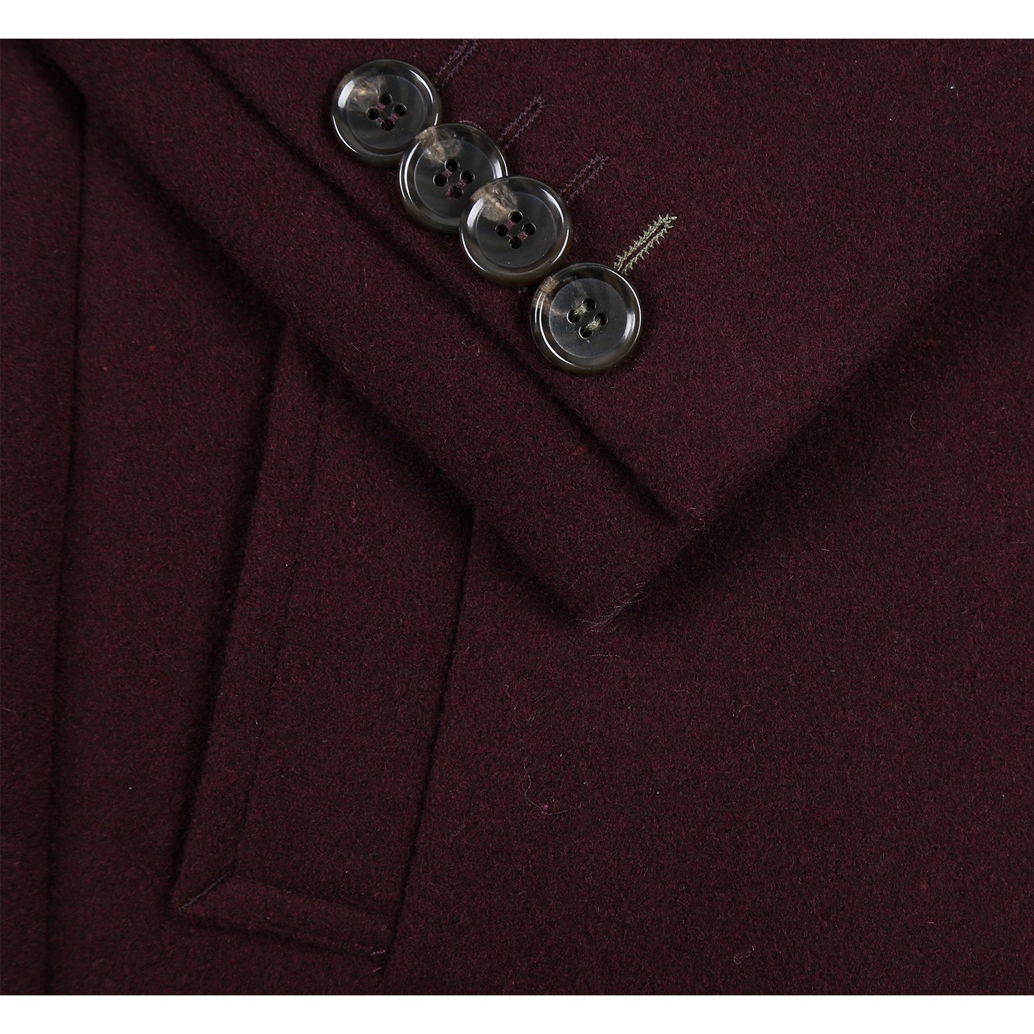 Wool Blend SLIM FIT Single Breasted Top Coat in Burgundy (Regular & Long Lengths) by English Laundry