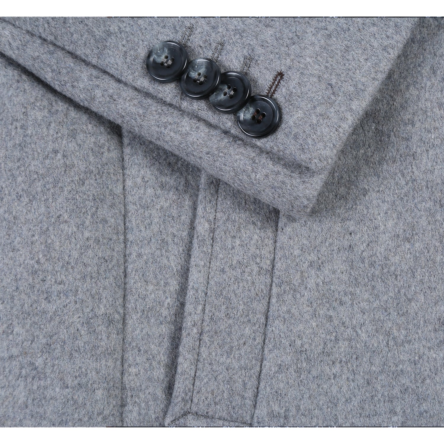 Light Grey Wool Blend SLIM FIT Topcoat (Regular, Short, & Long Lengths) by English Laundry