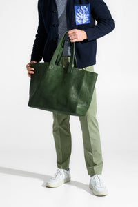 Massie Tote in Seven Hills Emerald by Moore & Giles