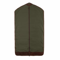 Holton Garment Sleeve in Olive Ventile and Titan Milled Brown by Moore & Giles