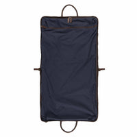 Gravely Garment Bag in Navy Ventile and Baldwin Oak by Moore & Giles