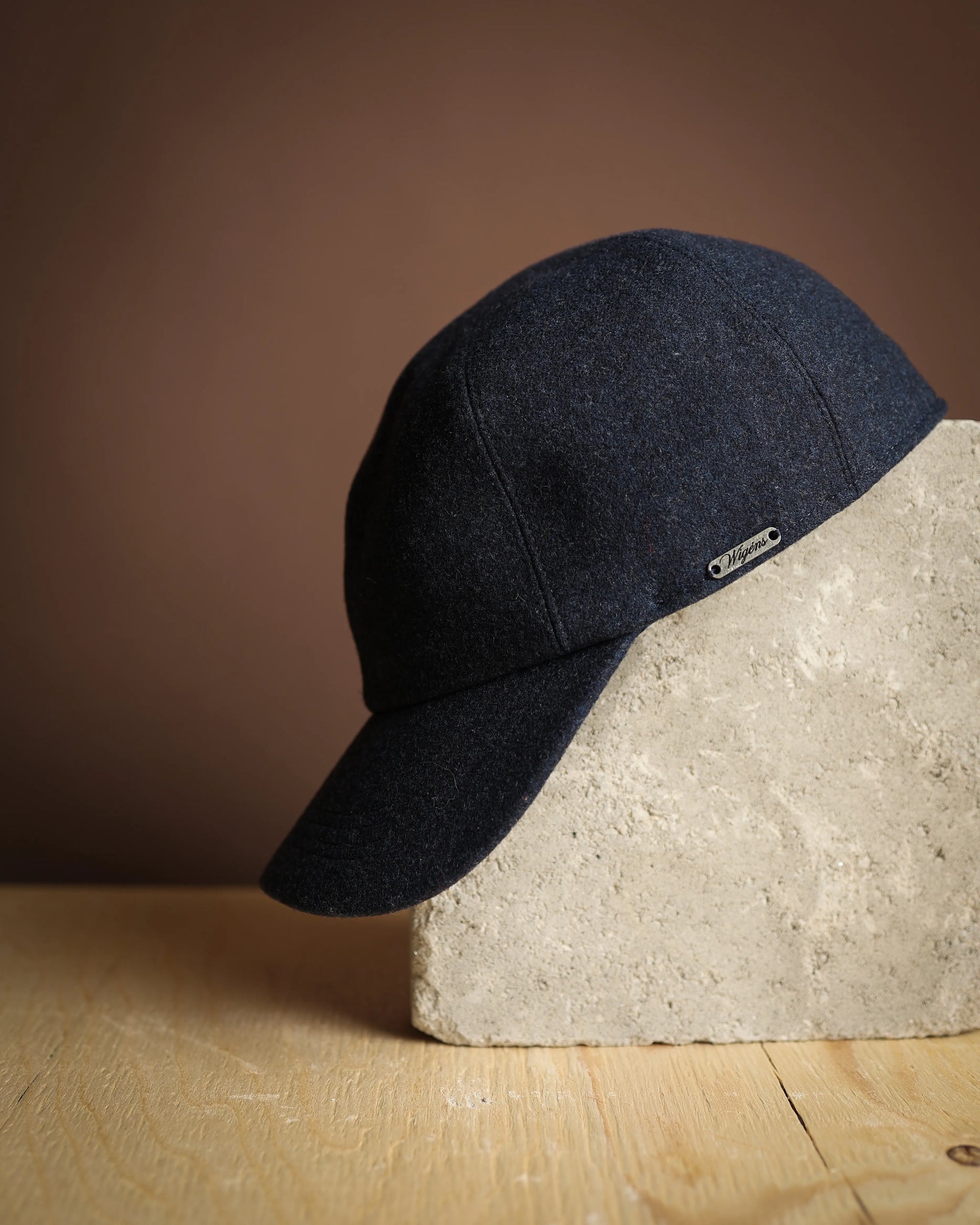 Melton Wool Baseball Classic Cap with Earflaps (Choice of Colors) by Wigens