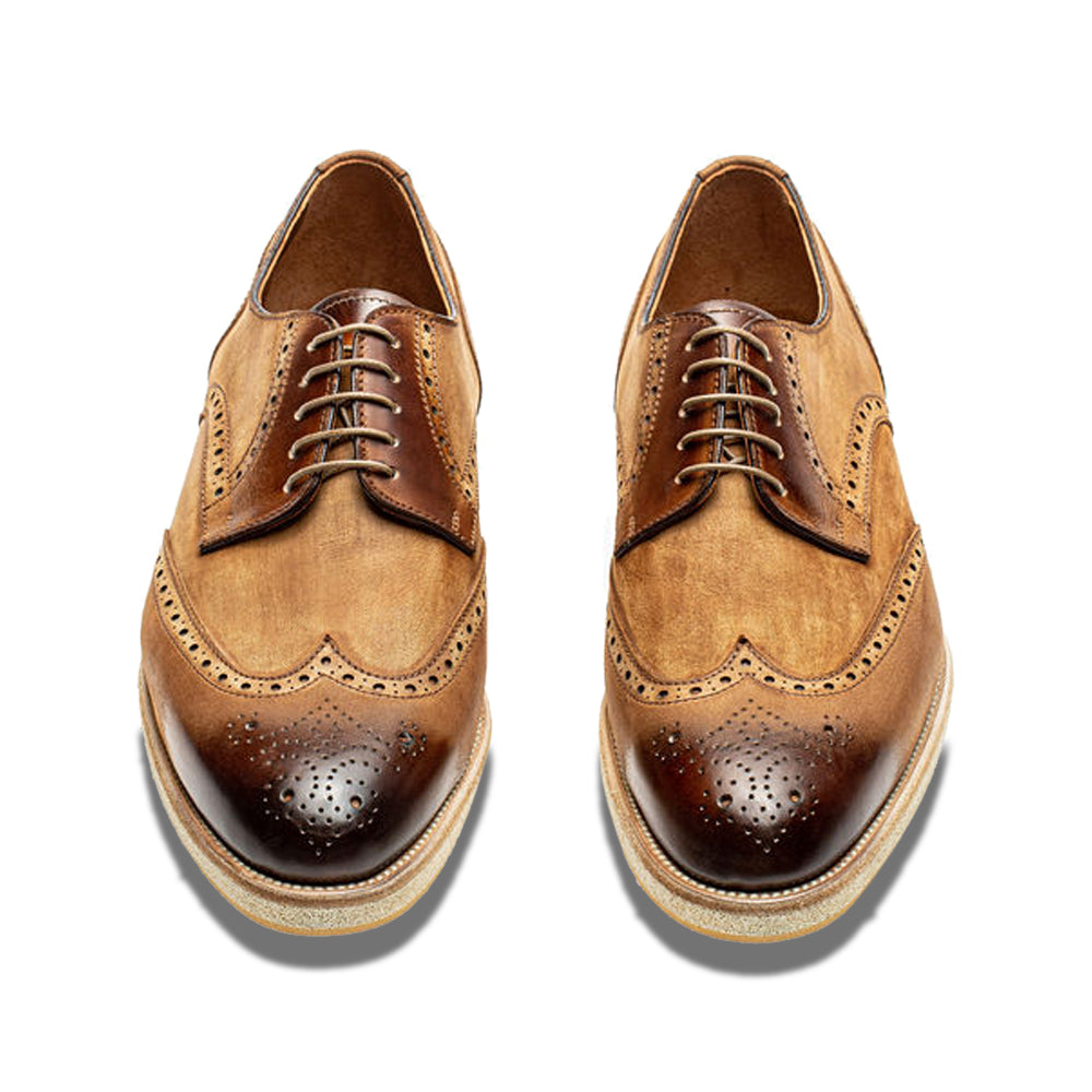 Berlina Wingtip in Cuoio Nubuck by Jose Real