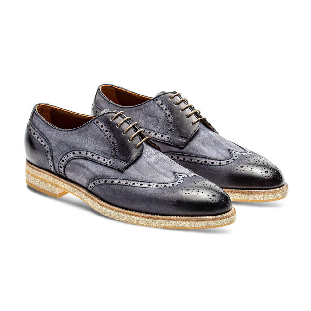 Berlina Wingtip in Anthracite Nubuck by Jose Real