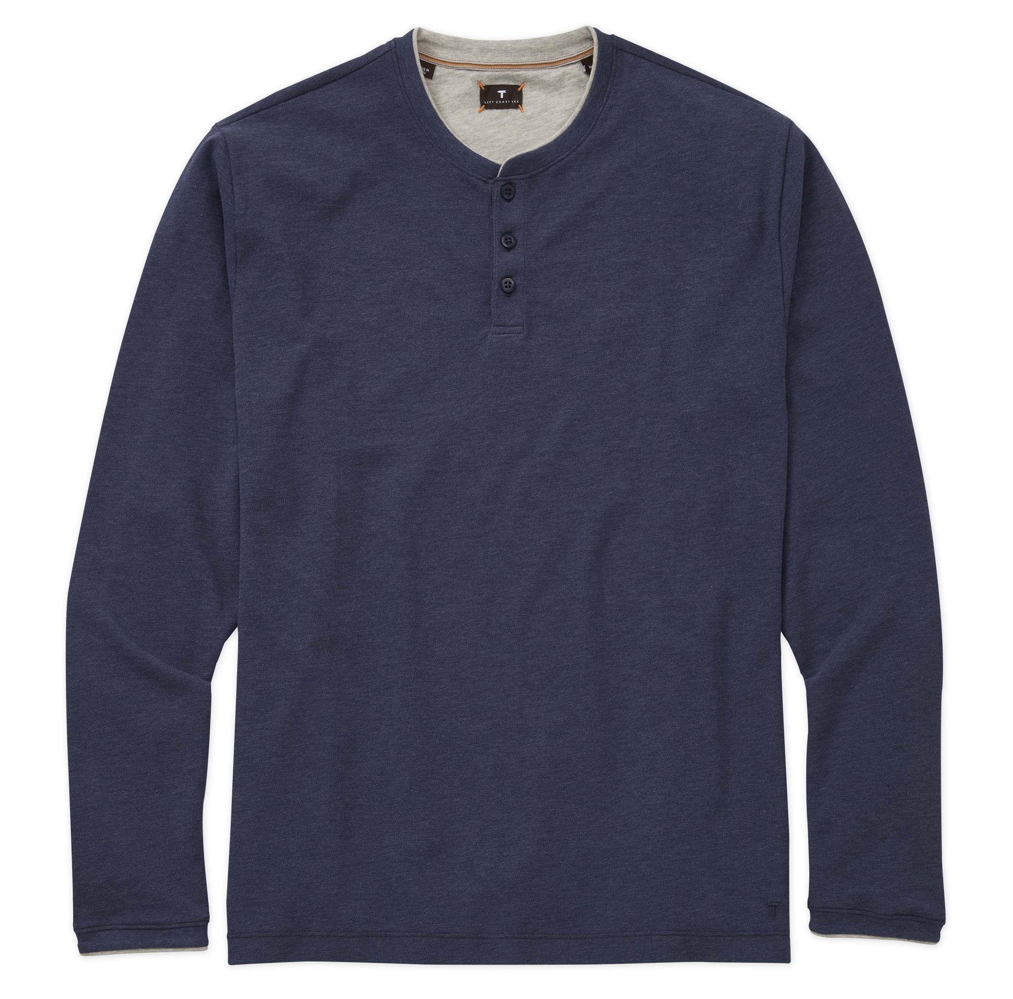 Kipa Cotton Long Sleeve Pique Henley in Choice of Colors by Left Coast Tee