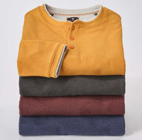 Kipa Cotton Long Sleeve Pique Henley in Choice of Colors by Left Coast Tee