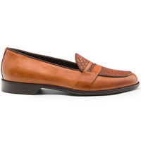 Milan Crocodile & Calfskin Slip-On Loafer in Cognac by Zelli Italia