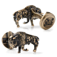 Antique Bronze Bison Cufflinks