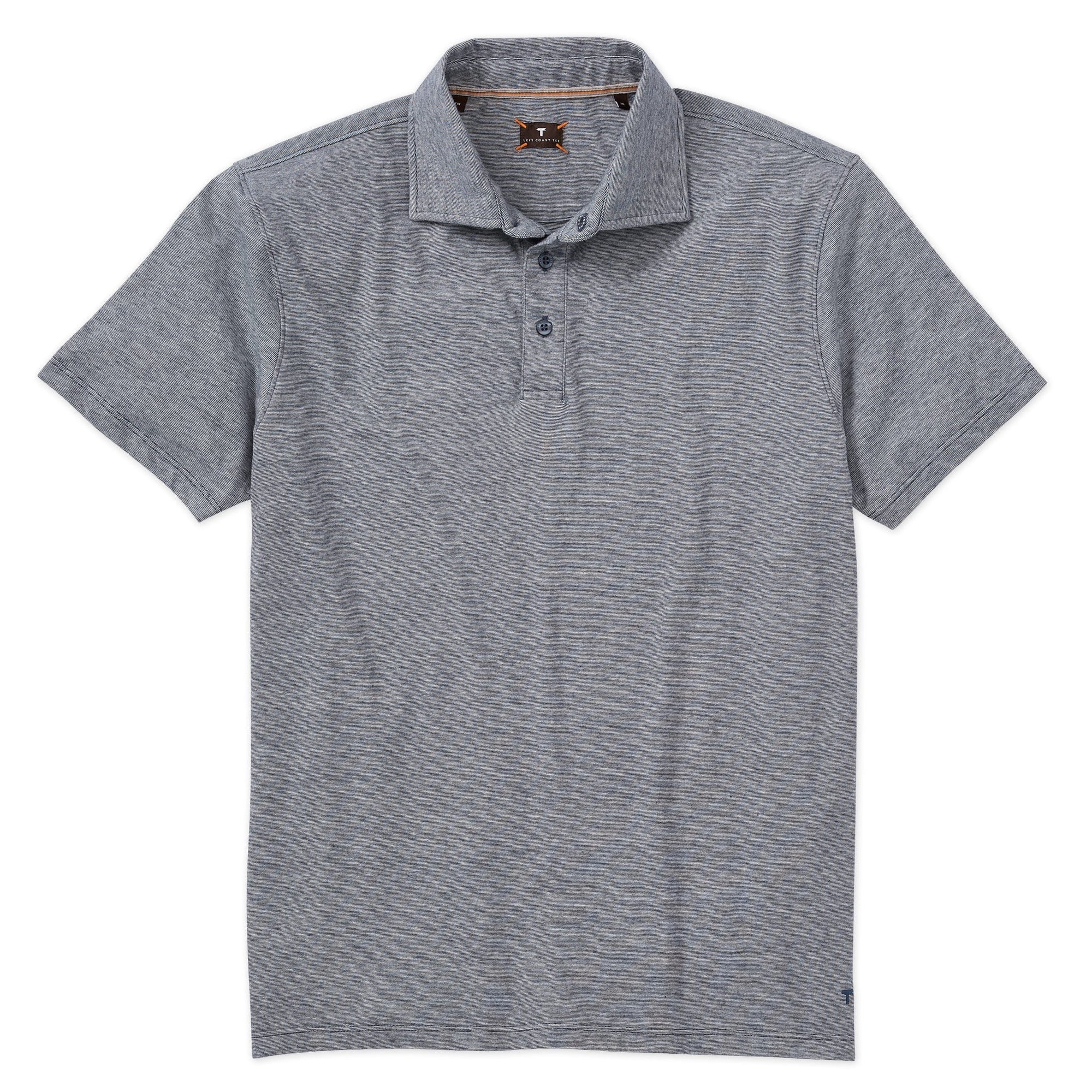 Superfine Hairline Polo in Navy by Left Coast Tee