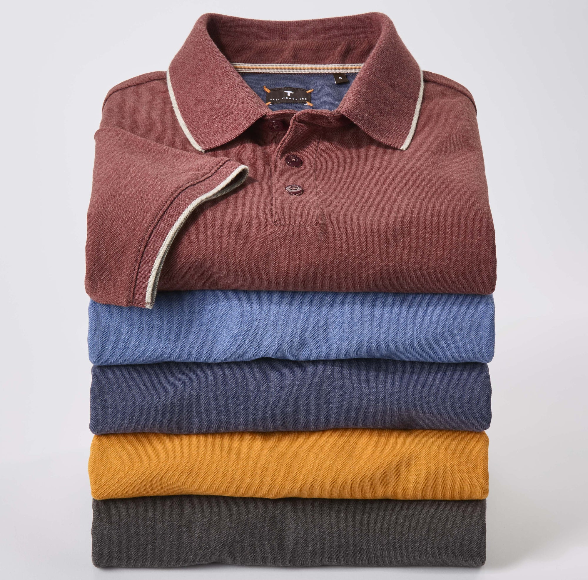 Kipa Cotton Pique Polo in Choice of Colors by Left Coast Tee